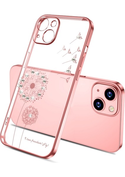 Geliştirme Pırlanta Tpu Kılıf Apple İphone 13 Pro Rose Gold (Yurt Dışından)