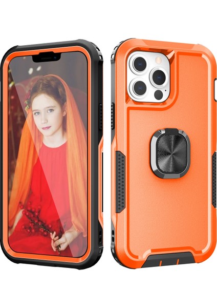 3 In 1 Adet + Tpu Telefon Kılıfı Apple İphone 13 Pro Orange (Yurt Dışından)