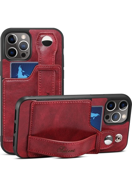 Apple İphone 13 Pro Için Tpu + Pu Deri Koruyucu Kılıf Red (Yurt Dışından)