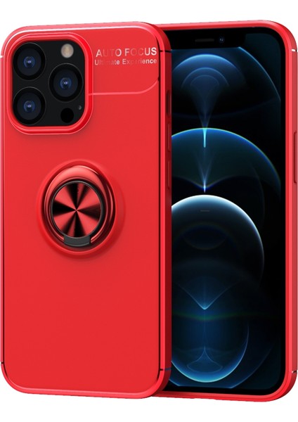 Halka Tutucu Tpu Kılıf Apple İphone 13 Pro Red+Red (Yurt Dışından)