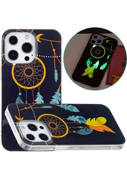 Apple İphone 13 Pro Için Aydınlık Tpu Kılıfı Black Wind Chimes (Yurt Dışından)