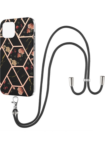 Apple İphone 13 Pro Için Tpu Kılıf Black Flower (Yurt Dışından)