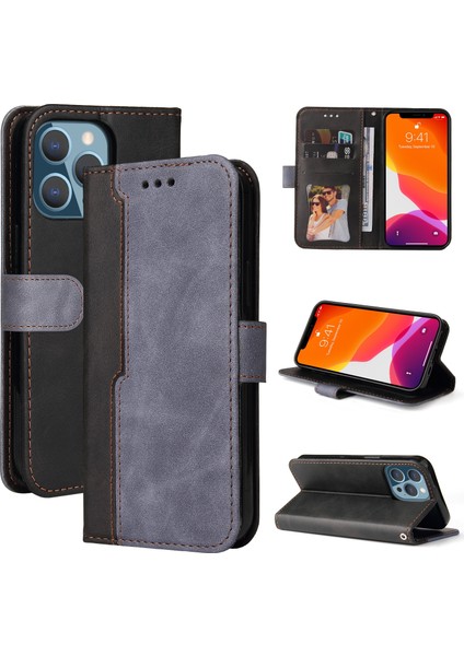 Apple İphone 13 Profesyonel Dikiş-Renk Kılıfı Için Grey (Yurt Dışından)