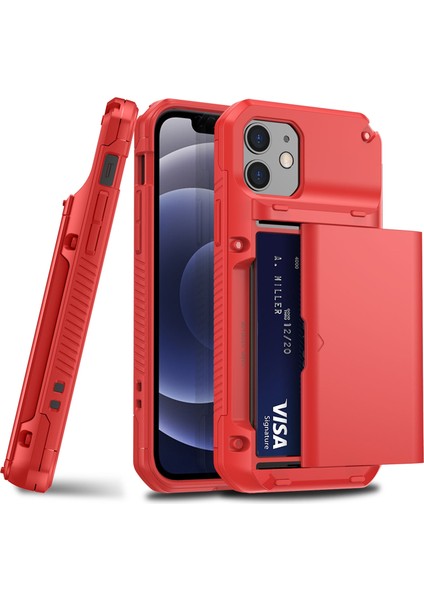 Apple İphone 13 Pro Için Ağır Zırh Kılıfı Red (Yurt Dışından)