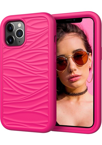 Apple İphone 13 Pro Için Silikon + Pc Kılıf Hot Pink (Yurt Dışından)