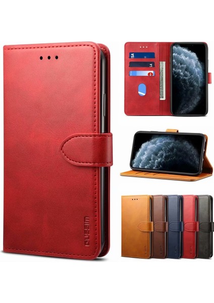 Iş Deri Kılıf Apple iPhone 13 Pro Red (Yurt Dışından)