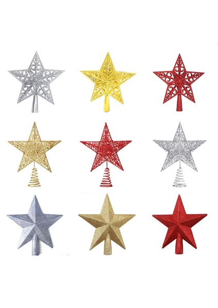 Altın Glitter Noel Ağacı Topper Yıldız (Yurt Dışından)