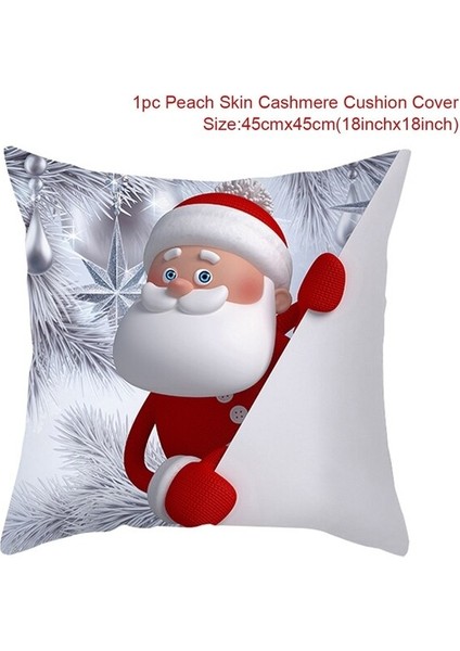 Noel Partisi Yastık Kılıfı Noel Yastık Örtüsü (Yurt Dışından)