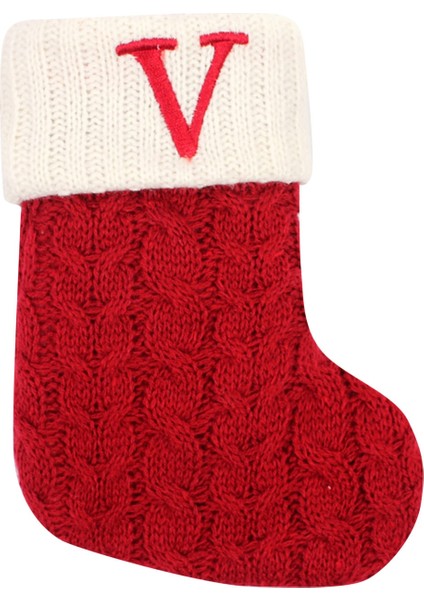 Kırmızı Kar Tanesi Alfabe Noel Çorap Noel (Yurt Dışından)