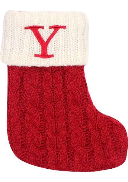 Kırmızı Kar Tanesi Alfabe Noel Çorap Noel (Yurt Dışından)
