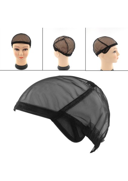 Siyah Peruk Kapaklar Saç Mesh Net Kapak Yüksek Esneklik Dayanıklı Ayarlanabilir Naylon L (Yurt Dışından)