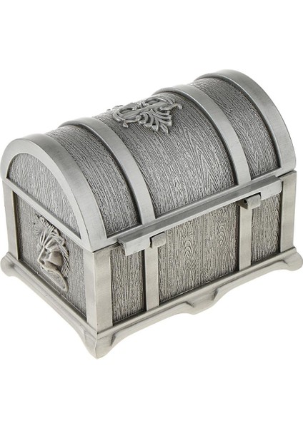 Dikdörtgen Vintage Metal Hazine Göğüs Biblo Mücevher Kutusu Antik Gümüş (Yurt Dışından) modelleri