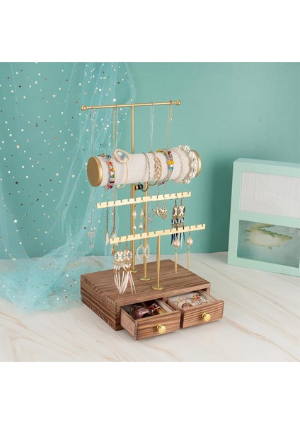 Ahşap Çekmece Ile 3 Seviye Mücevher Kulesi (Yurt Dışından) fırsatları