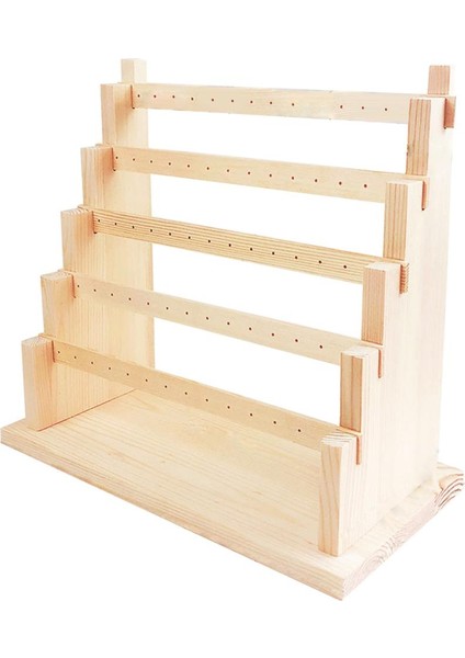 Ahşap Küpe Standı Küpe Tutucu Ekran Standı Takı Vitrin Vitrin 5 Tier (Yurt Dışından)