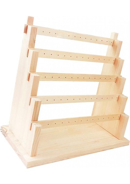 Ahşap Küpe Standı Küpe Tutucu Ekran Standı Takı Vitrin Vitrin 5 Tier (Yurt Dışından)