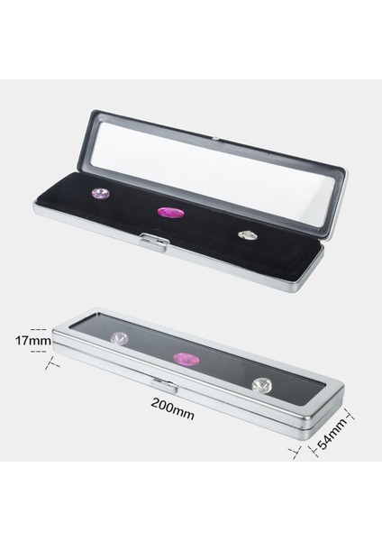 Gemstone Ekran Kutusu Seyahat Takı Vitrin Depolama Tutucu Kılıf Kapaklı Gümüş (Yurt Dışından) modelleri