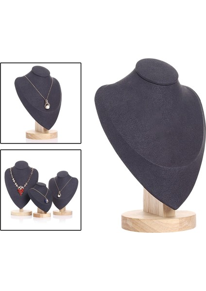 Klasik Takı Ekran Standı Ahşap Kolye Büstü Kolye Tutucu Siyah M (Yurt Dışından) modelleri
