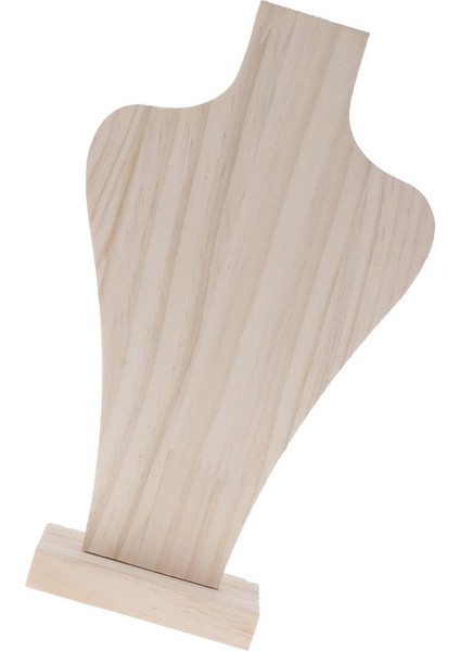 Kolye Organizatör Büstü Takı Ekran Standı Şekil Düz Ahşap Raf 26.5 cm M-26.5 cm (Yurt Dışından)