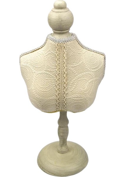 Zarif Kolye Ekran Manken Büstü Ile Ahşap Taban Takı Chokers Standı Dantel (Yurt Dışından)