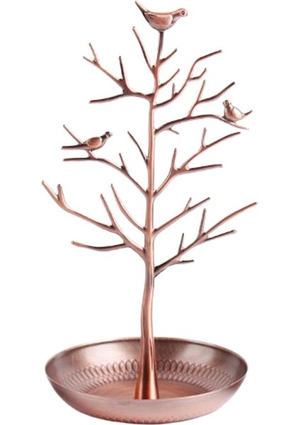 Takı Kuşlar Ağacı Standı Ekran Organizatör Yüzük Küpe Tutucu Raf Ev Kullanımı Bronz (Yurt Dışından)