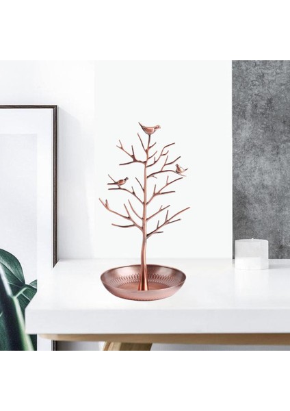Takı Kuşlar Ağacı Standı Ekran Organizatör Yüzük Küpe Tutucu Raf Ev Kullanımı Bronz (Yurt Dışından) fiyatları