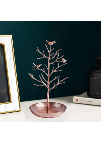 Takı Kuşlar Ağacı Standı Ekran Organizatör Yüzük Küpe Tutucu Raf Ev Kullanımı Bronz (Yurt Dışından) fırsatları