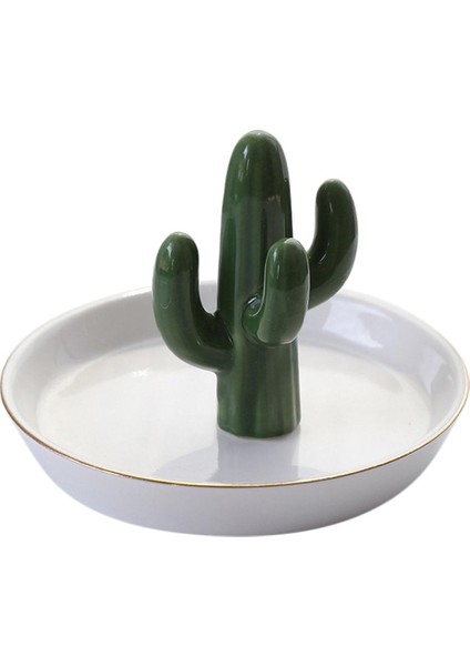 Kişiselleştirilmiş Kaktüs Seramik Brinks Tepsi Kolye Takı Tepsi Ev Dekor Yeşil (Yurt Dışından) fiyatları