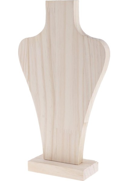 Kolye Organizatör Büstü Takı Ekran Standı Şekil Düz Ahşap Raf 30.8 cm L-30.8 cm (Yurt Dışından)
