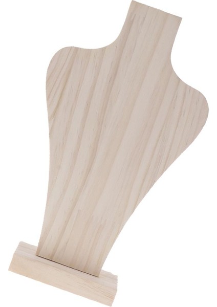 Kolye Organizatör Büstü Takı Ekran Standı Şekil Düz Ahşap Raf 30.8 cm L-30.8 cm (Yurt Dışından)