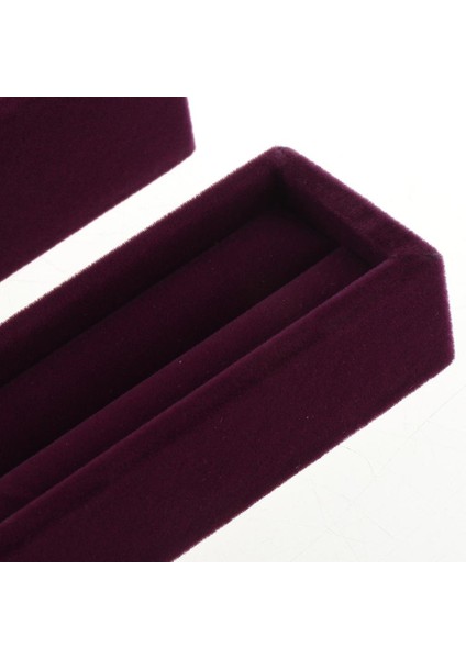 3 Adet Yüzük Kadife Takı Ekran Kutusu Kol Düğmeleri Depolama Tepsi Kılıf Organizatör Mor (Yurt Dışından) modelleri