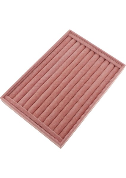 Kadife Takı Küpe Yüzük Vitrin Ekran Organizatör Tepsi (B) Tutucu Kılıfı Yuvarlak Bar (Yurt Dışından) indirimleri