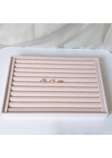 Bej Kadife Takı Ekran Tepsi Tutucu Kutusu Show Kılıf Organizatör Kadın Stil 05 Için (Yurt Dışından) fiyatları
