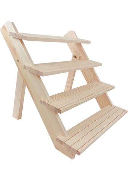 Küpe Için Rustik Takı Organizatör Raf Ahşap Ekran Ring Vitrin 4 Tier (Yurt Dışından)