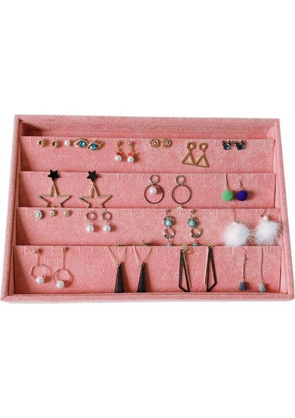 Kadife Takı Küpe Halka Vitrin Ekran Organizatör Tepsi (H) Tutucu Kılıf Kesme Tepsisi (Yurt Dışından) fiyatları