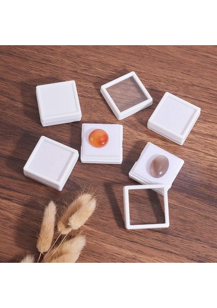 Akrilik Takı Ekran Gevşek Elmas Boncuk Organizatör Gösterisi Durumda 3x3 cm Beyaz (Yurt Dışından) modelleri