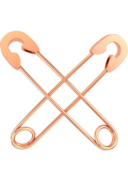 Şık Küpe Punk Emniyet Pin Küpe Kulak Piercing Takı Gül Altın (Yurt Dışından)