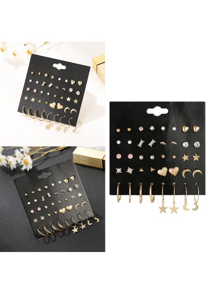 20 Pairs / 30 Pairs Kulak Piercing Saplama Küpe Seti Bayan Küpe Alerji-Ücretsiz STYLE02 (Yurt Dışından)