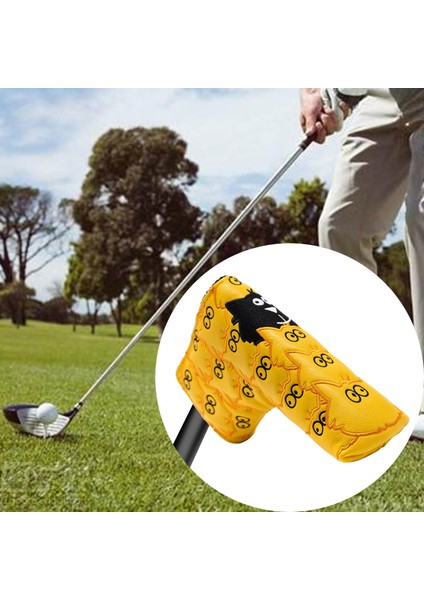 Golf Atıcı Kapak Headcover Blade Koruma Pu Deri Kafa Kapak Kollu (Yurt Dışından)