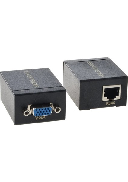 4896 RJ45 VGA Ek Uzatici CAT5E 6 Kablos Extender 60 Metre