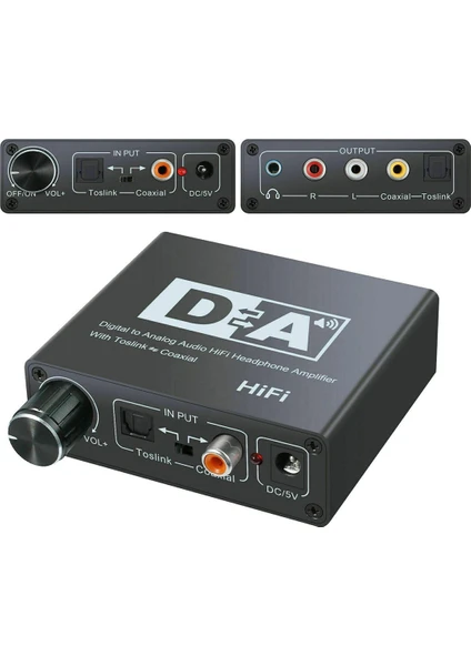 5074 Digital To Analog Dac Çevirici Dönüştürücü Ses Optik Adaptörü