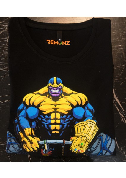 Avengers Thanos Gym Baskılı %100 Pamuk Oversize T-Shirt Büyük Beden Tişört fiyatları