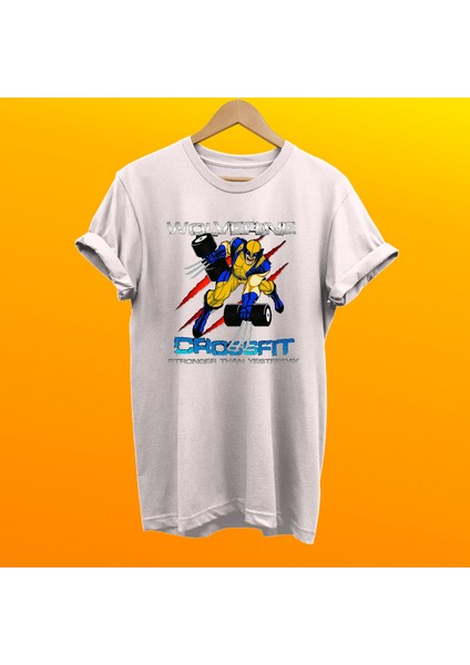 X-Men Wolverine Gym Baskılı %100 Pamuk Oversize T-Shirt Büyük Beden Tişört