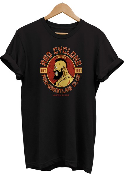 Street Fighter Zangief Baskılı %100 Pamuk Oversize T-Shirt Büyük Beden Tişört