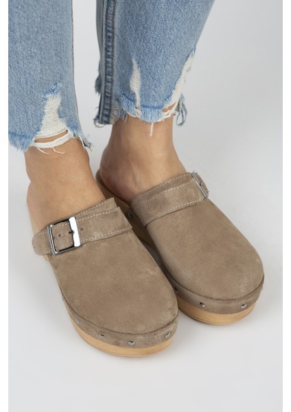 Martina Deri Kadın Vizon Takunya Terlik modelleri