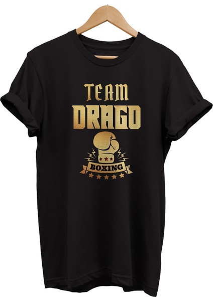 Rocky Ivan Drago Team Baskılı %100 Pamuk Oversize T-Shirt Büyük Beden Tişört