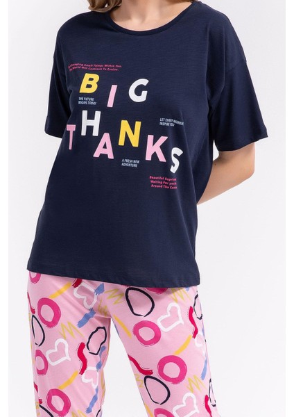 Roly Poly 2800 Big Thanks Lacivert Kadın Pijama Takımı fırsatları