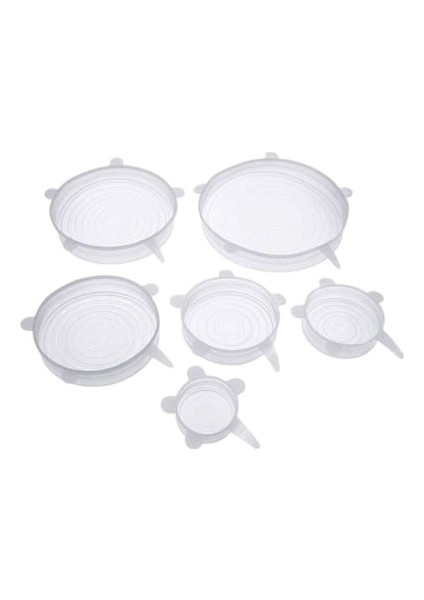 6'lı Silikon Strech Kapak Tabak Bardak Saklama Kabı Gıda Bonesi fiyatları