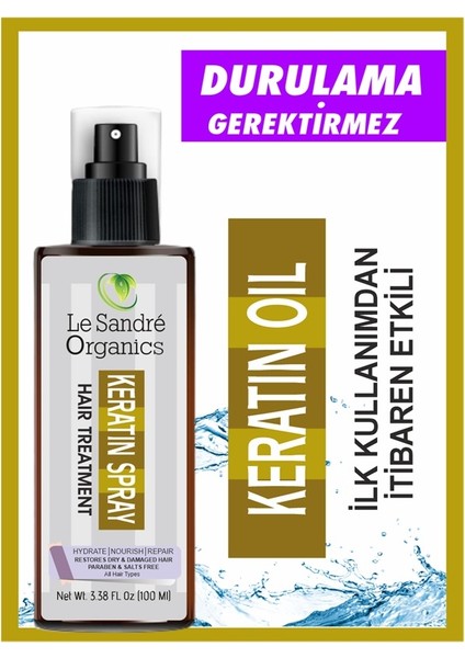 Aşırı Yıpranmış Saçlar Için Keratin Bakım Yağı 100 ml