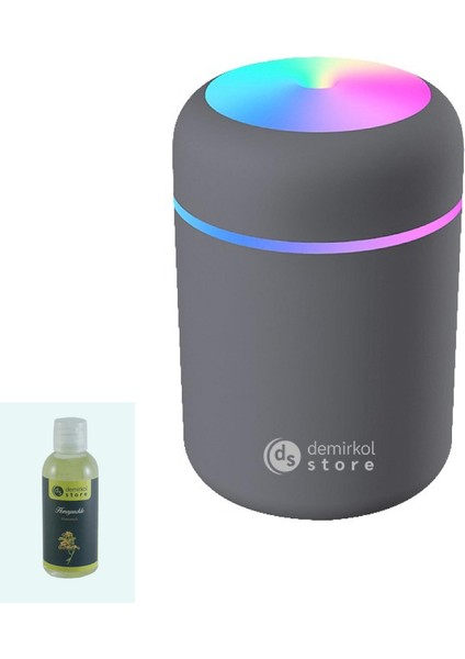 H2O Humidifier LED Işıklı Ulrasonik Hava Nemlendirici ve Aroma Difüzörü + 1 Adet Ortam Kokusu Hediye!