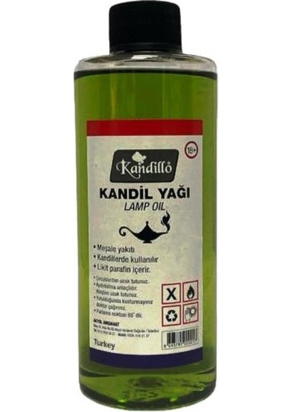 Yeşil Kandil Yağı Kokusuz Dumansız Iç Mekan Gaz Lambası Yakıtı 250 ml